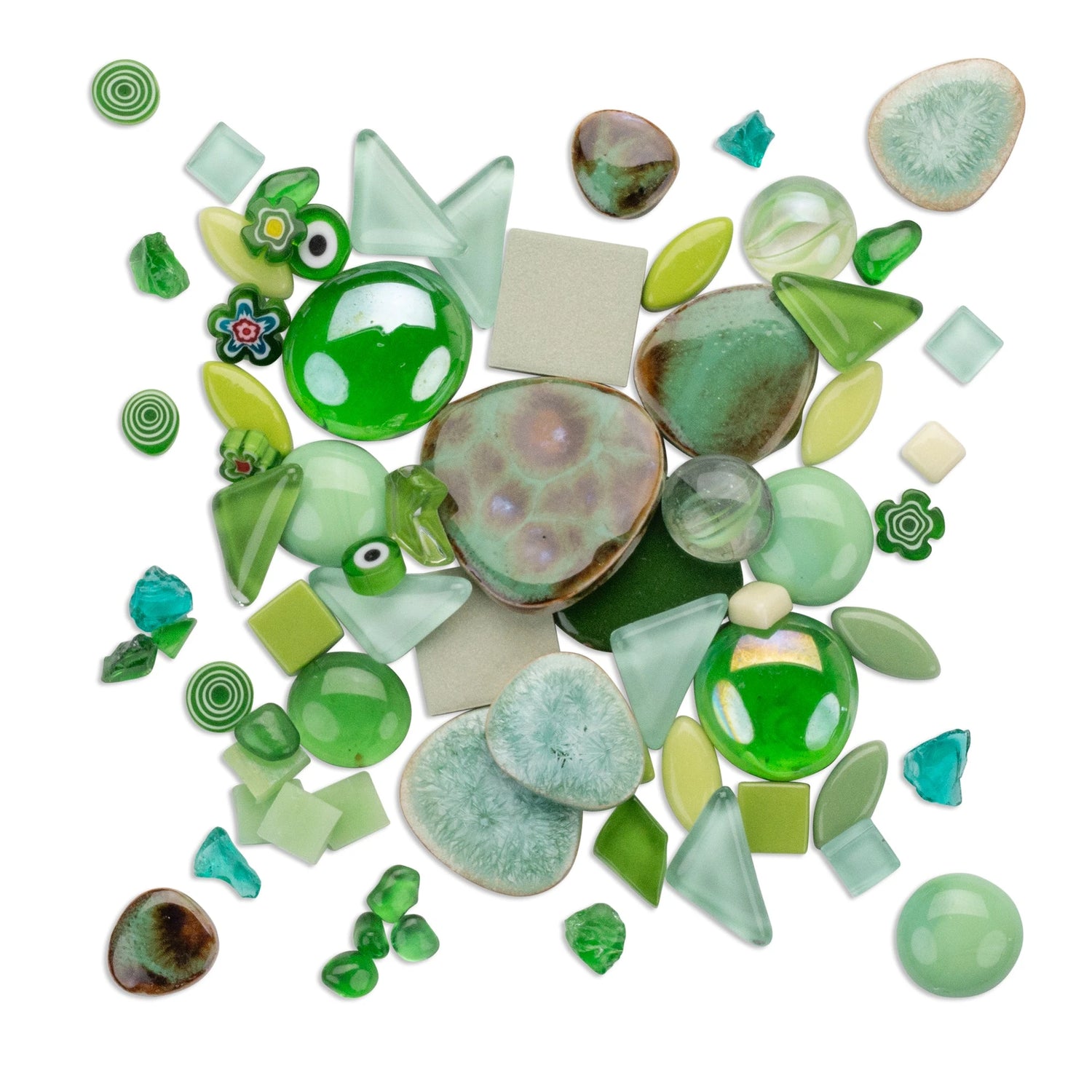 GREEN MOSAIC TILES