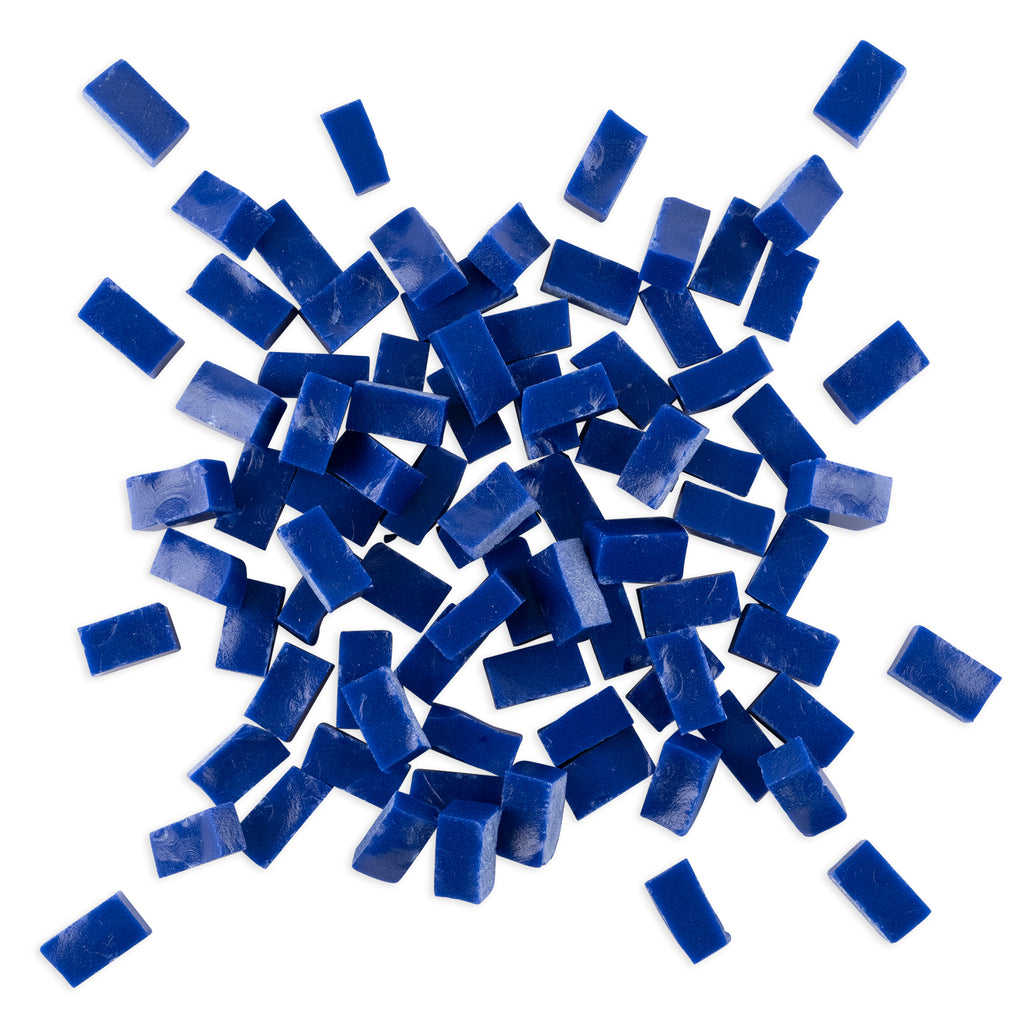 4001 Royal Blue Smalti Glass Brick Mosaic Tiles 250g