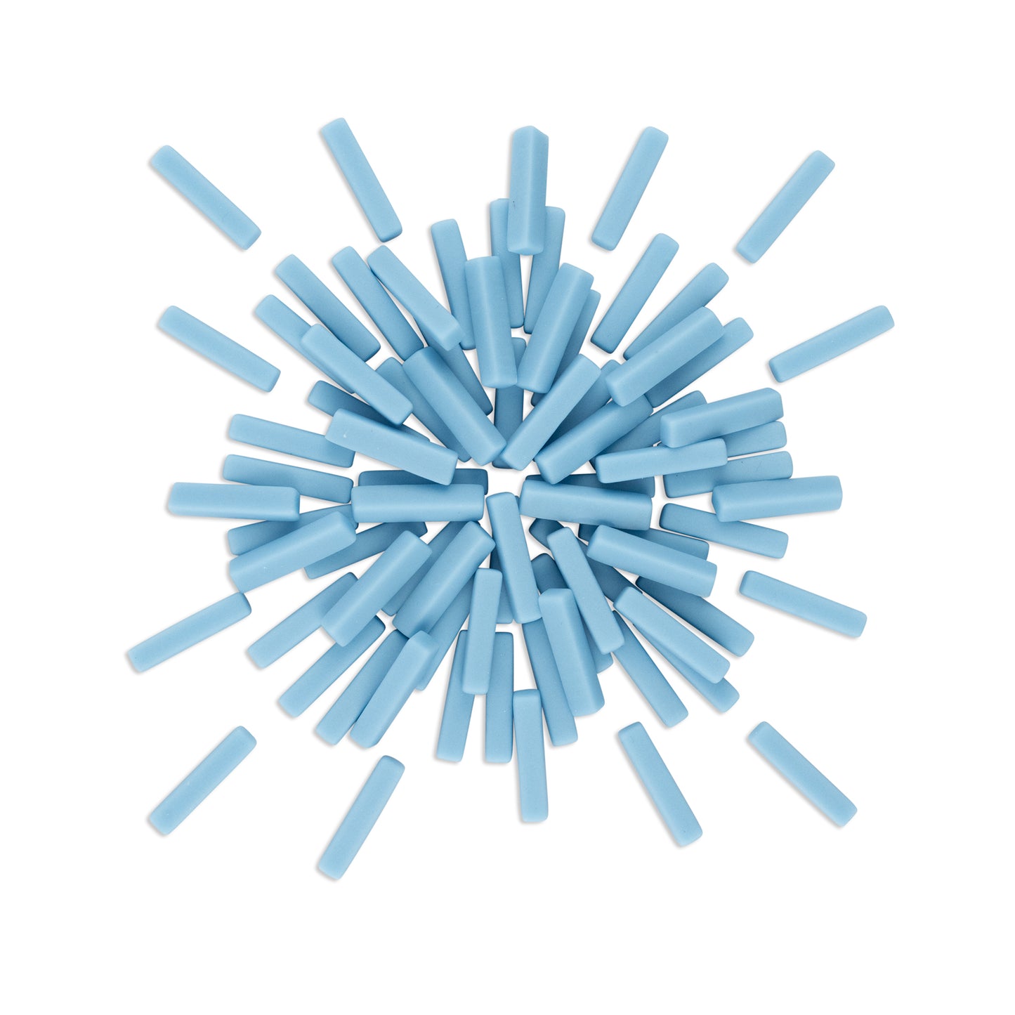 Sky Blue Matte Finish Sticks Glass Tiles 250g - LIMITED STOCK