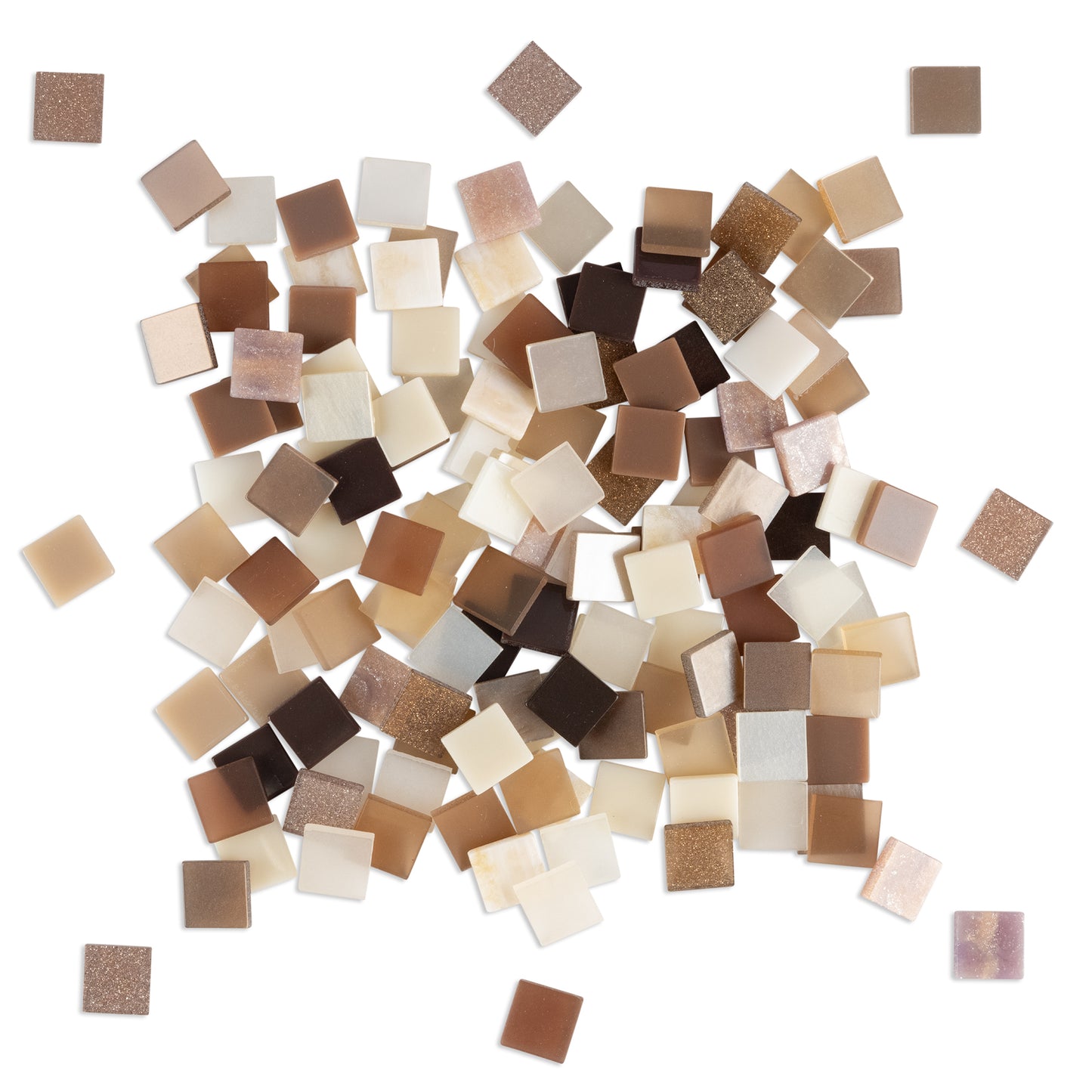 Resin Mosaic Tiles - Brown Mix - 2000 Tiles **School Bulk Buy**