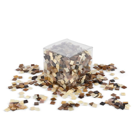 Resin Mosaic Tiles - Brown Mix - 2000 Tiles **School Bulk Buy**