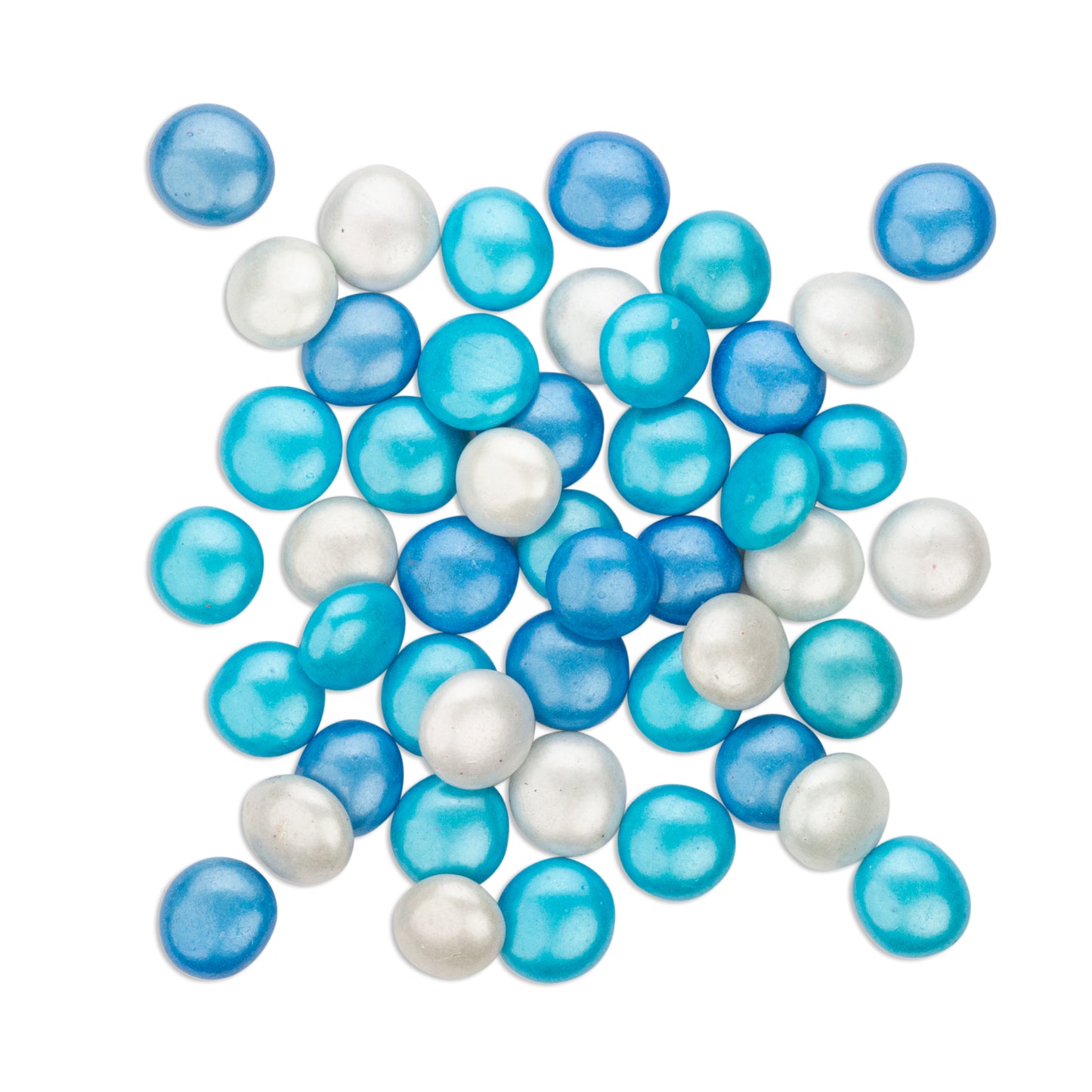 Bubblegum Painted Glass Mosaic Pebbles Blue Silver 1Kg **School Bulk Buy** - CLEARANCE