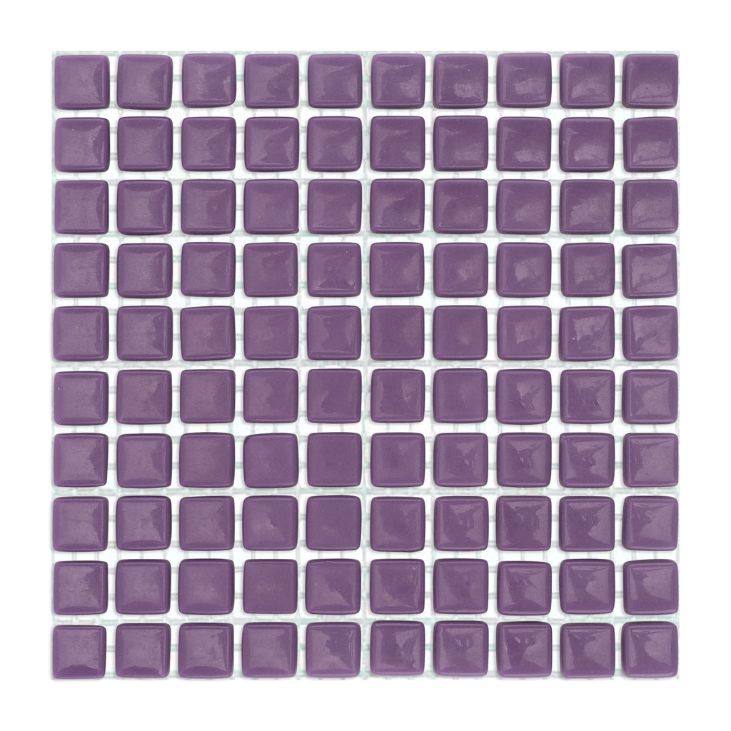 C64 Violet Glass Blocks on Mesh Purple Mosaic Tiles - 100pcs