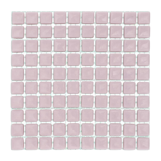 C68 Pink Glass Blocks on Mesh Mosaic Tiles - 100pcs