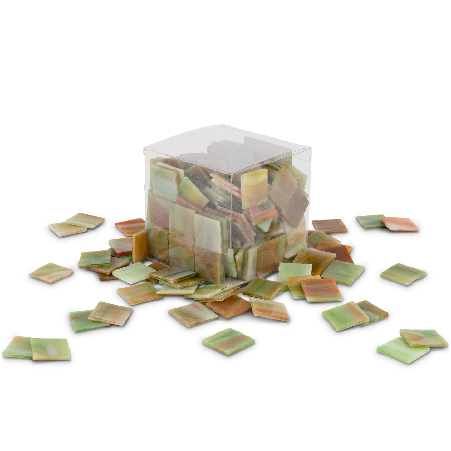 Gelati 2.5 x 2.5cm 1Kg Green Tile **School Bulk Buy**