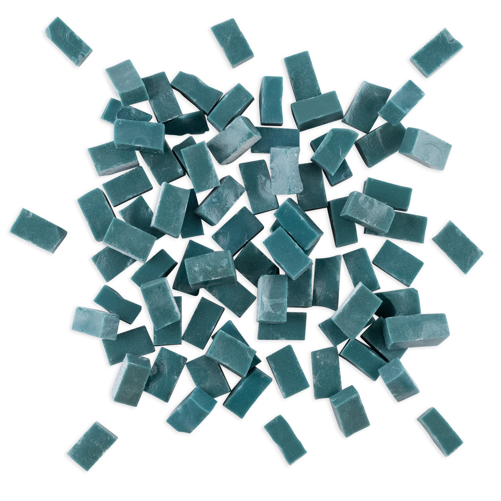 5001 Teal Green Smalti Glass Brick Mosaic Tiles 250g