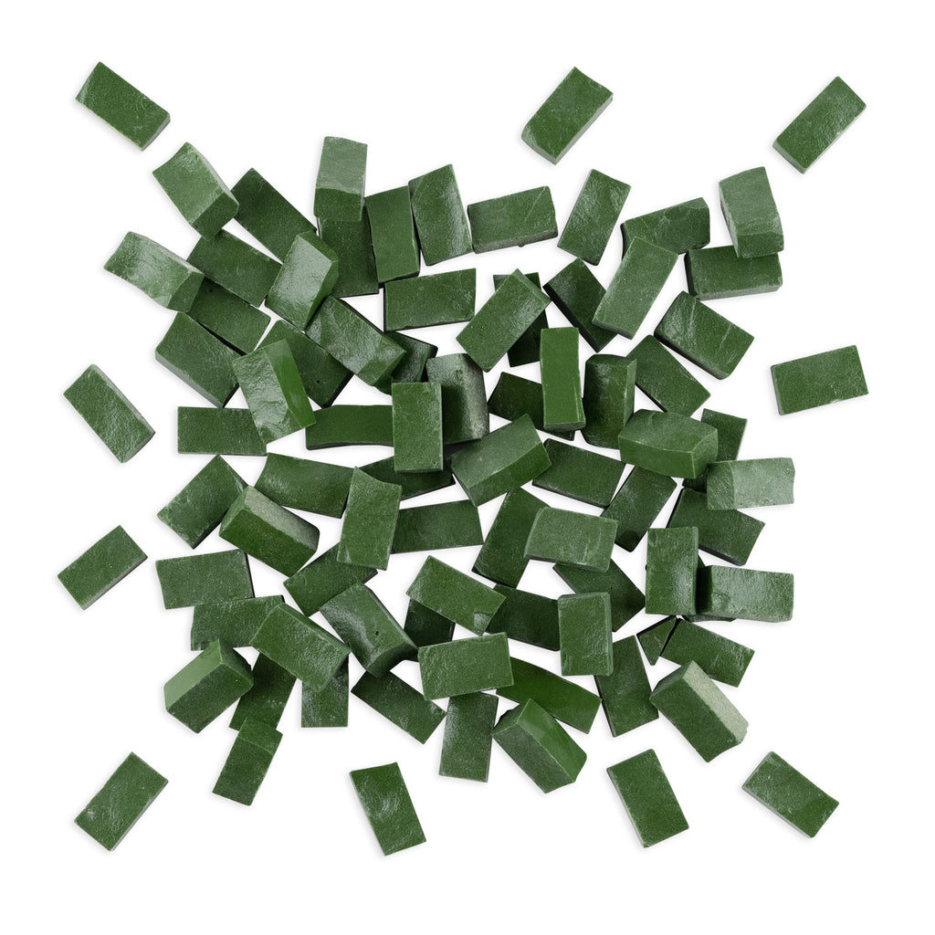 5007 Pine Green Smalti Glass Brick Mosaic Tiles 250g