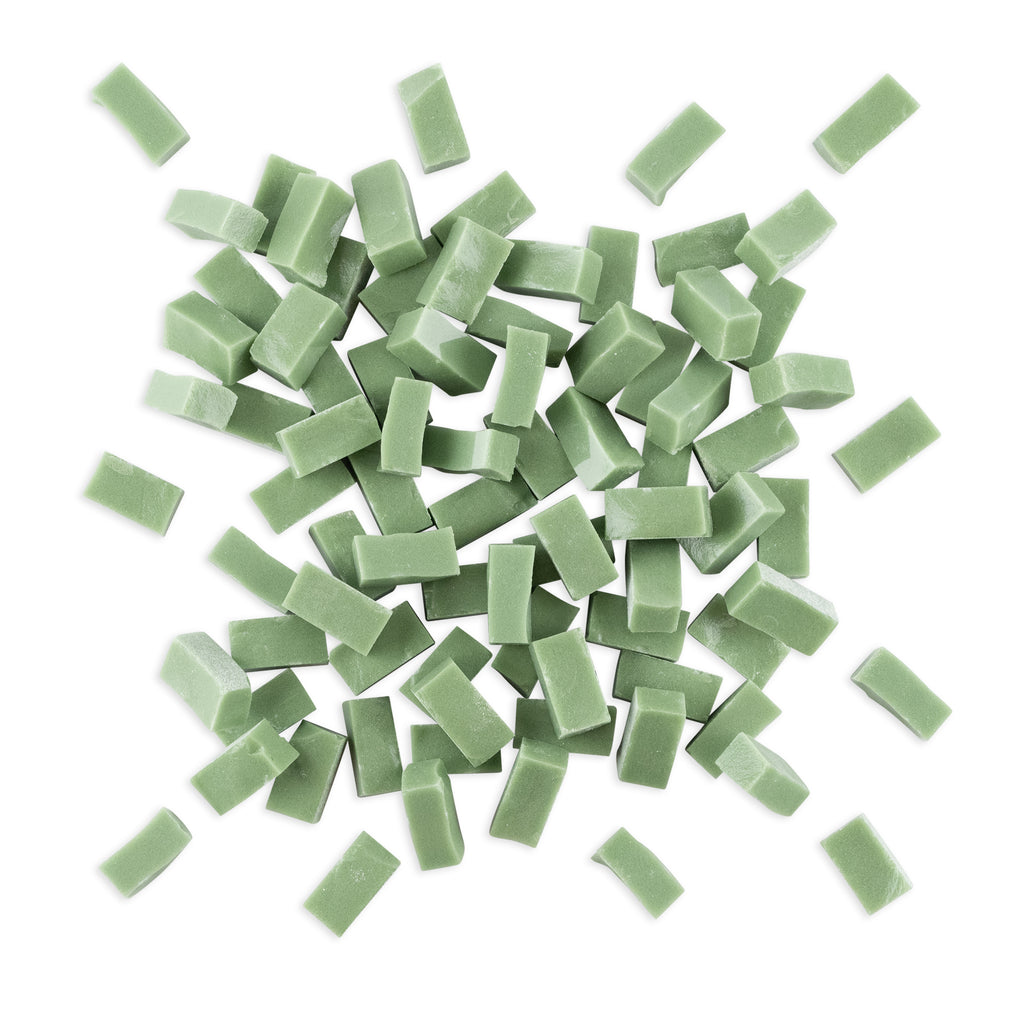 5021 Jade Green Smalti Glass Brick Mosaic Tiles 250g