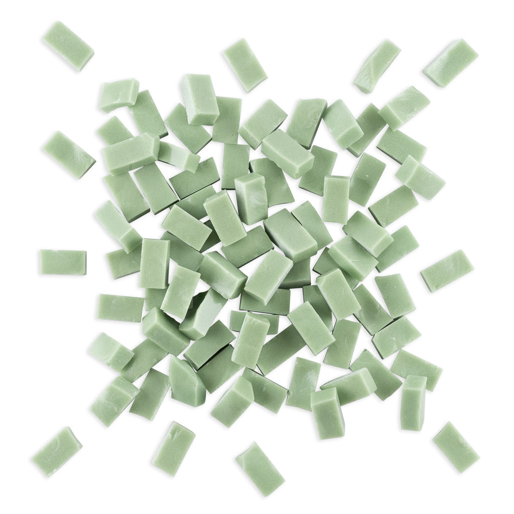 5022 Jade Green Smalti Glass Brick Mosaic Tiles 250g