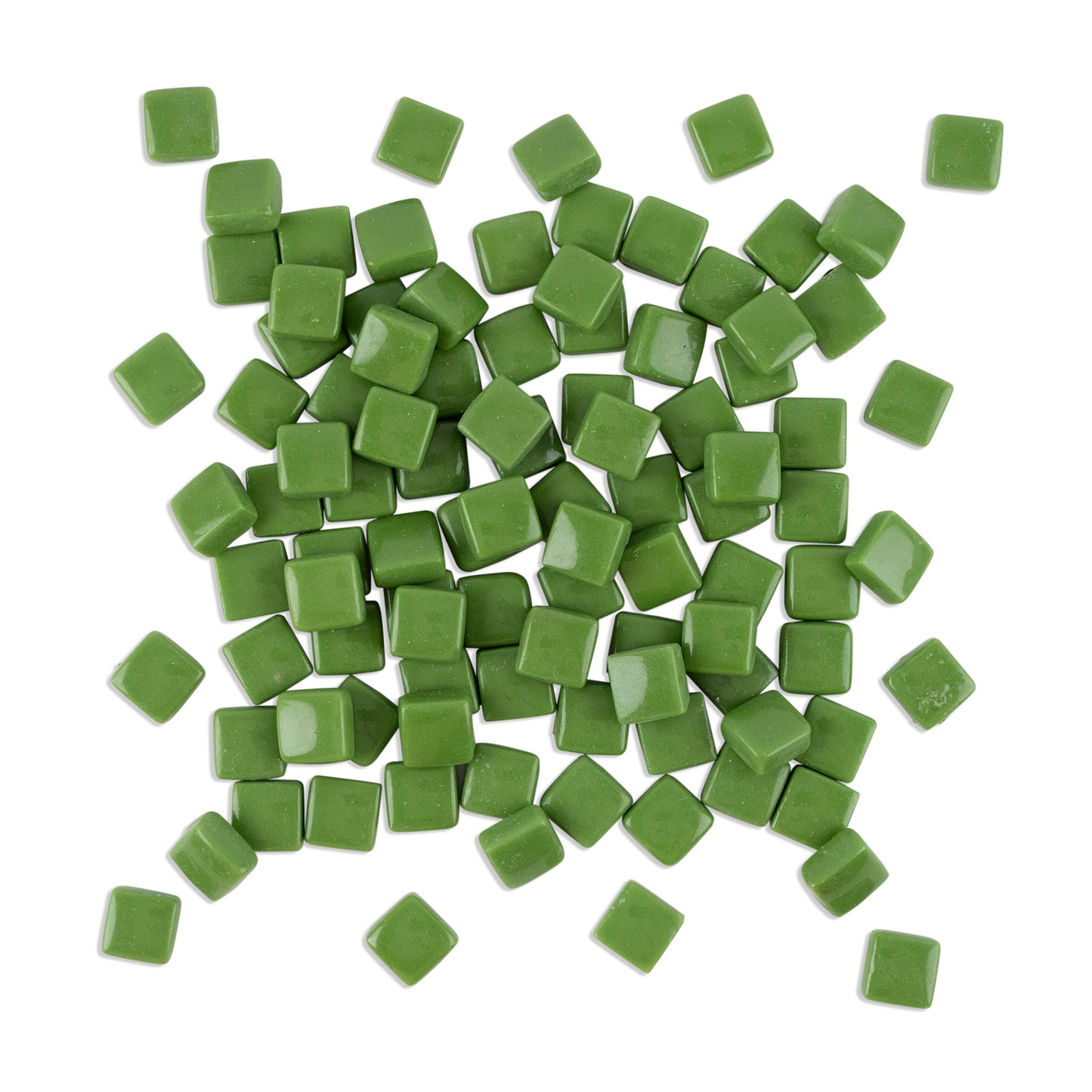 Green Glass Blocks 12mm Mosaic Tiles 1Kg **School Bulk Buy**
