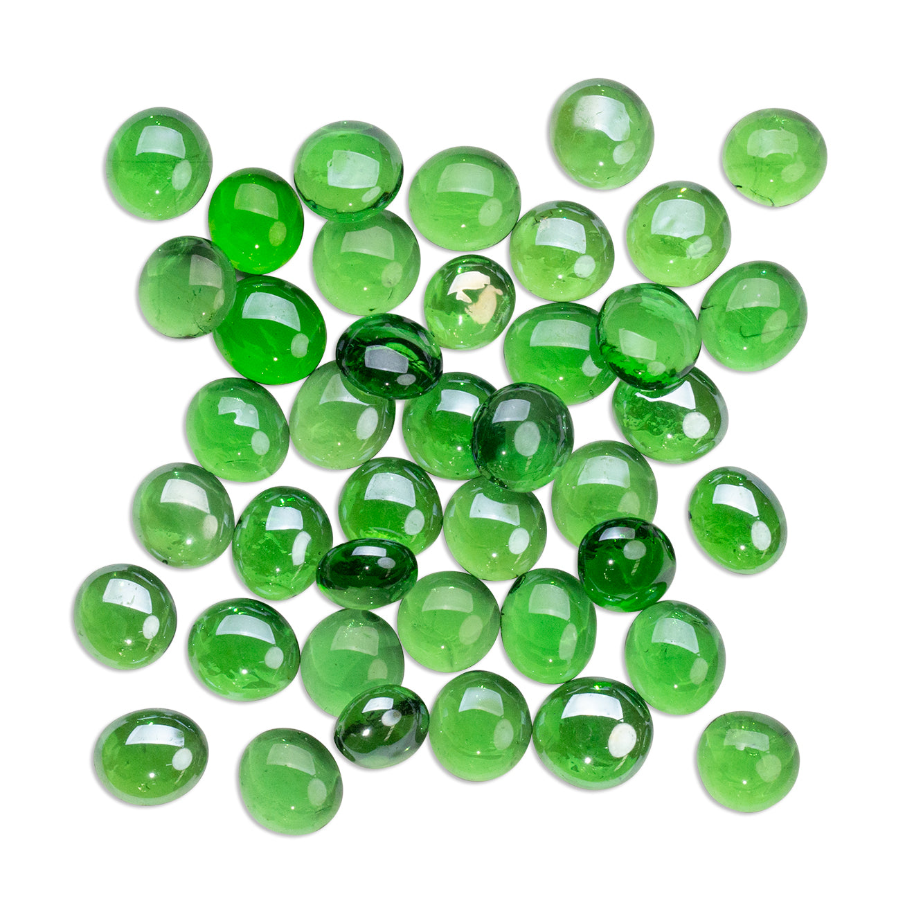 Green Round Glass Mosaic Gems 250g