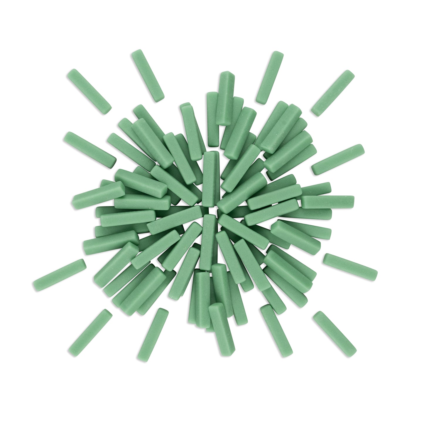 Jade Green Matte Finish Sticks Glass Tiles 250g - LIMITED STOCK