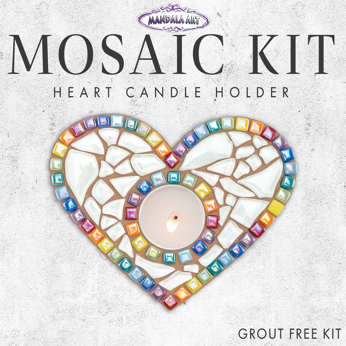 Rainbow Heart Candle Holder Kit
