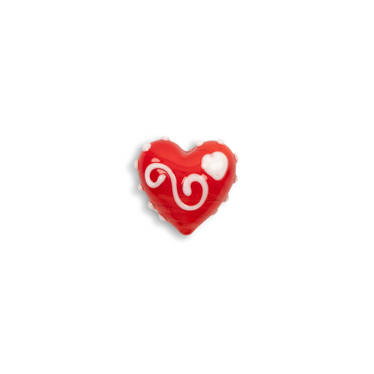 Passionate Heart Handmade Glass Mosaic Embellishment - 1 pc