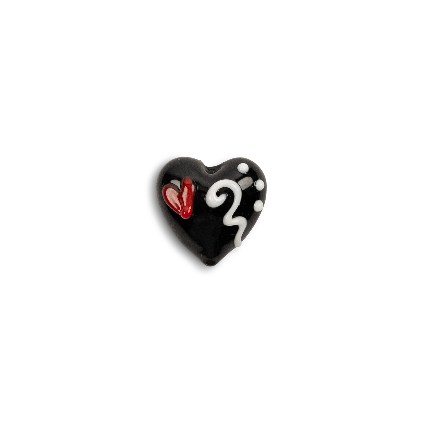 Secret Heart Handmade Glass Mosaic Embellishment - 1 pc