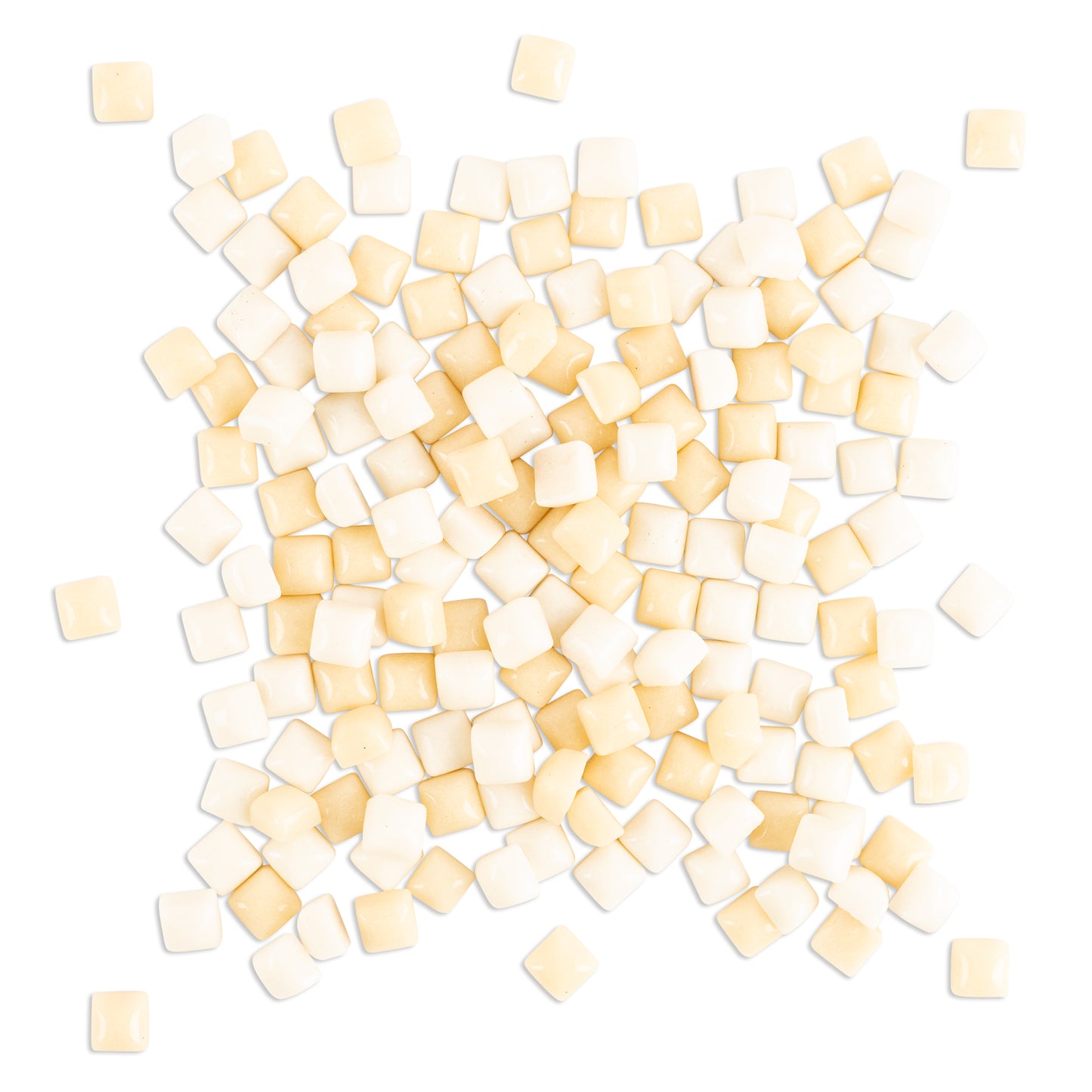 Latte Mix Mini Pastel Glass Block Brown Beige Mosaic Tiles 250g