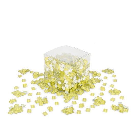 Lemon Crystal Yellow Mosaic Glass Tiles 1Kg **School Bulk Buy**