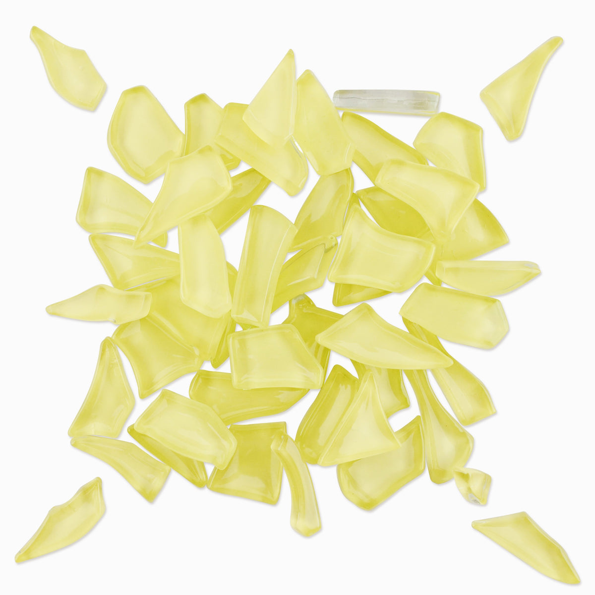 Lemon Crackled *EXTRA LARGE* 250g Yellow Mosaic Glass Tile