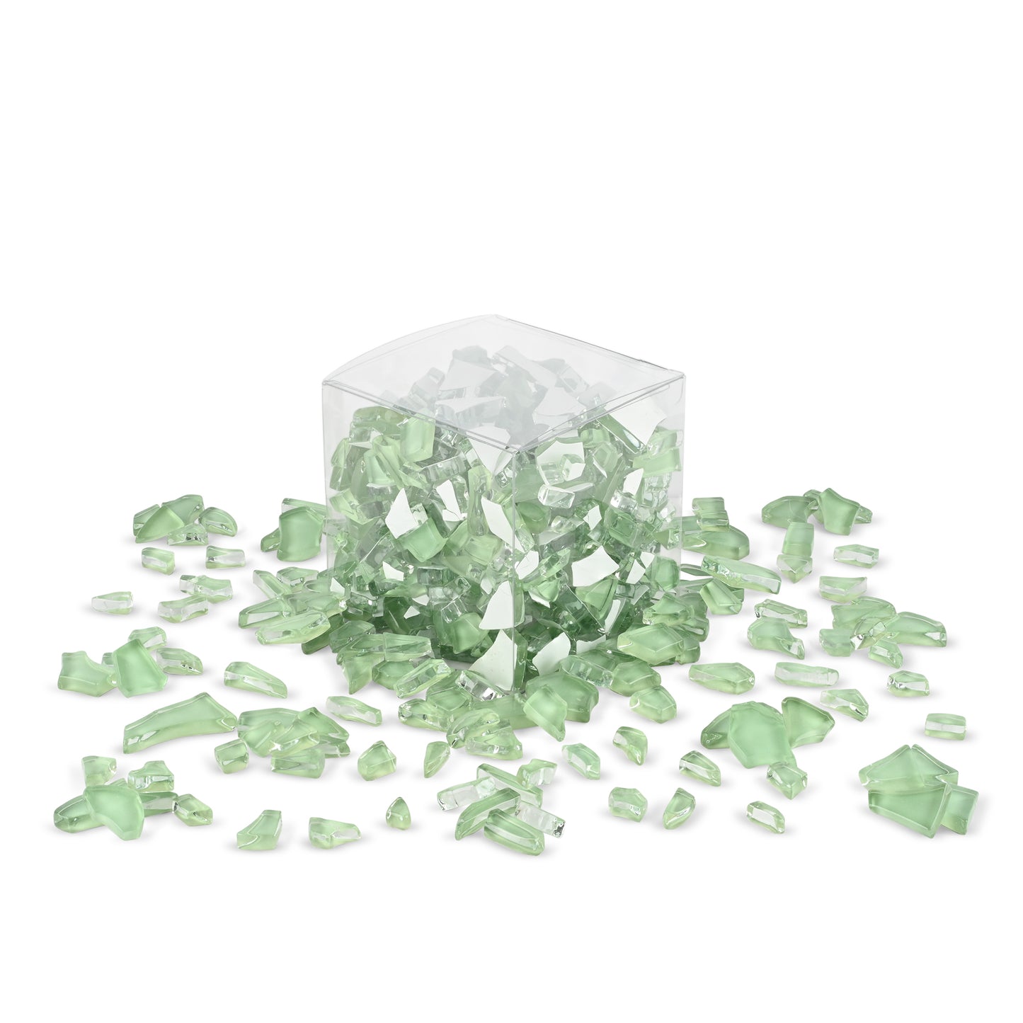 Light Green Crackled Glass 1Kg Green Tile **School Bulk Buy**