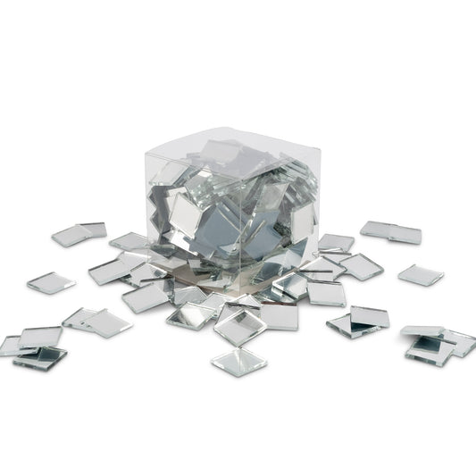 Silver Mirror 25mm Mosaic Glass 1Kg **School Bulk Buy**