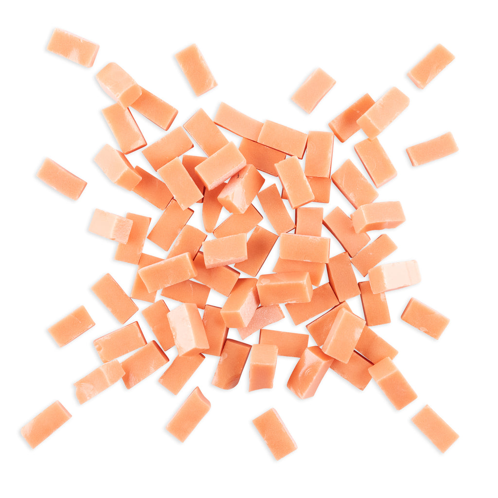 6016 Peach Orange Smalti Glass Brick Mosaic Tiles 250g