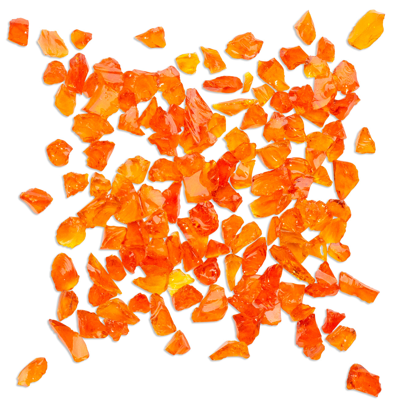 Orange Crushed Glass 1Kg **School Bulk Buy**