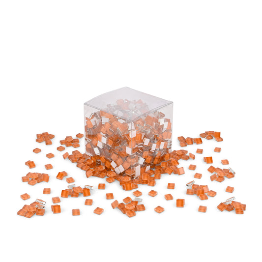 Orange Crystal Glass Tiles 1Kg **School Bulk Buy**