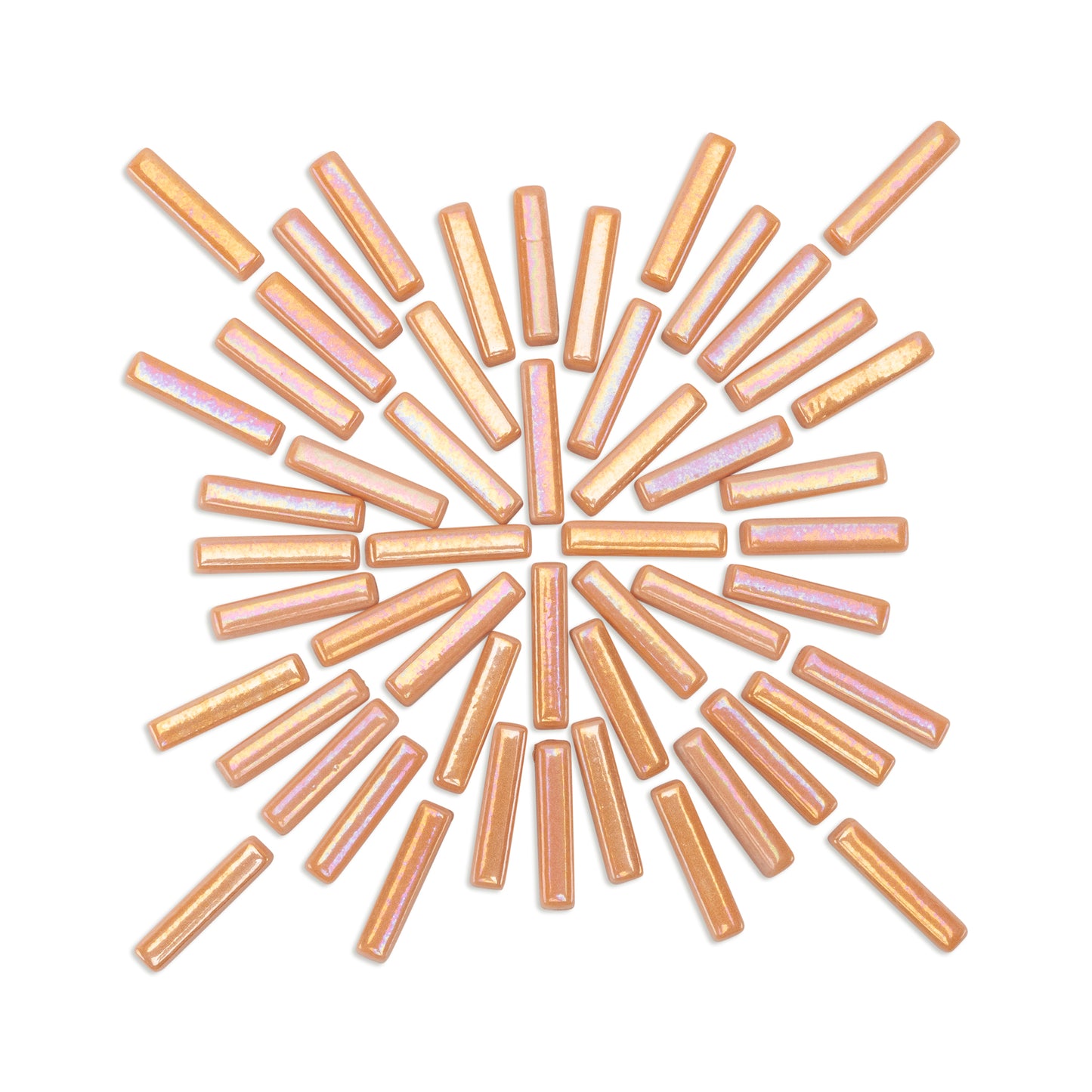 Irridised Orange Sticks Glass Tiles 250g - LIMITED STOCK