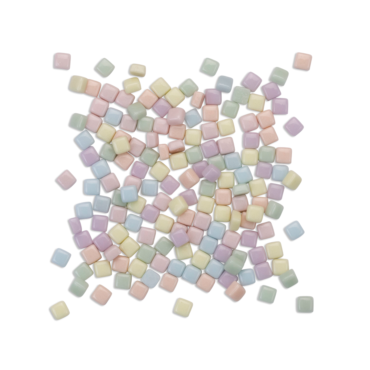 Assorted Mini Pastel Glass Blocks Assorted Colour Mosaic Tiles 250g