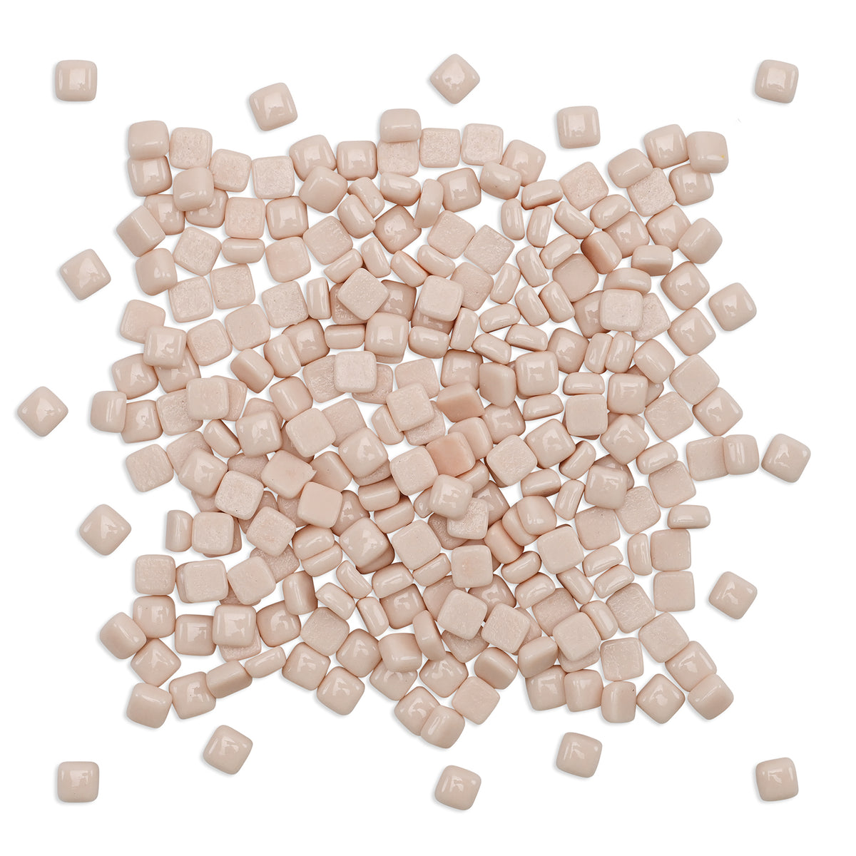 Peach Mini Pastel Glass Blocks 1Kg **School Bulk Buy**