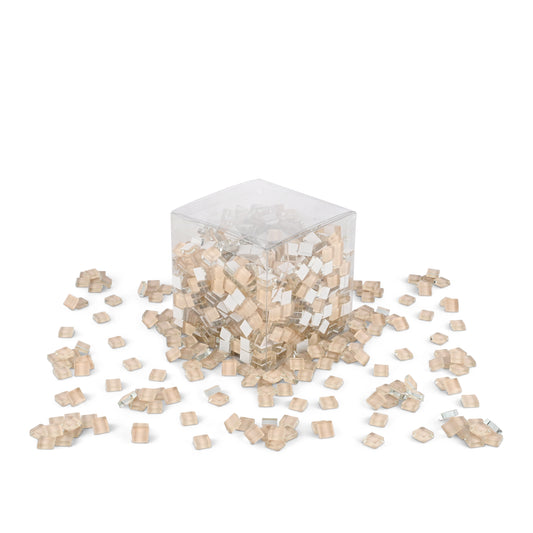 Peach Crystal Mosaic Glass Tiles 1Kg **School Bulk Buy**