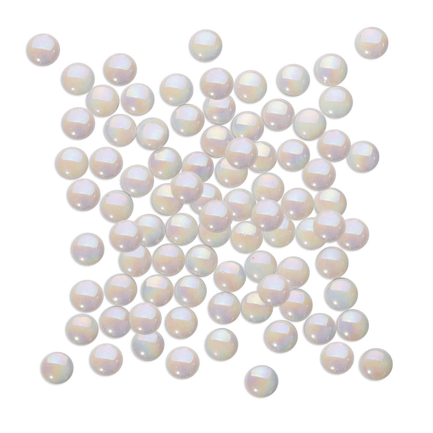 Pearl Round White Glass Tiles 1Kg **School Bulk Buy**