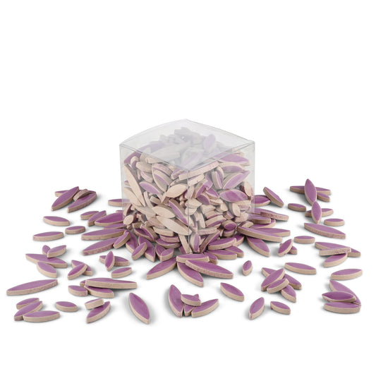 Purple Leaf Petal Shaped Ceramic Mosaic Tiles 800g **School Bulk Buy**