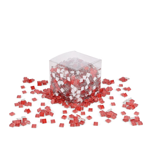 Red Crystal Glass Tiles 1Kg **School Bulk Buy**