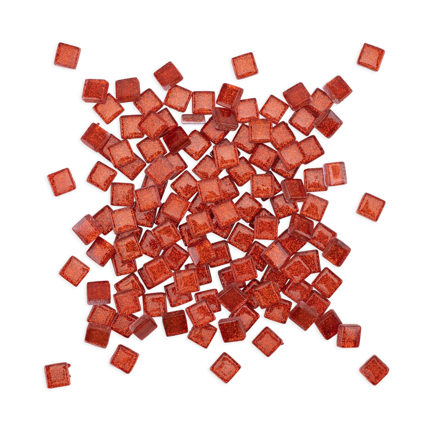 Cherry Pie Glitter Red Mosaic Glass Tiles 1Kg **School Bulk Buy**