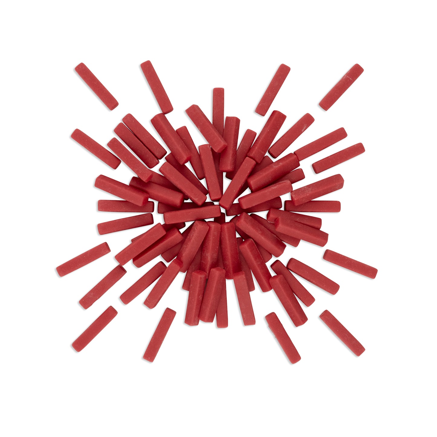 Red Matte Finish Sticks Glass Tiles 250g - LIMITED STOCK