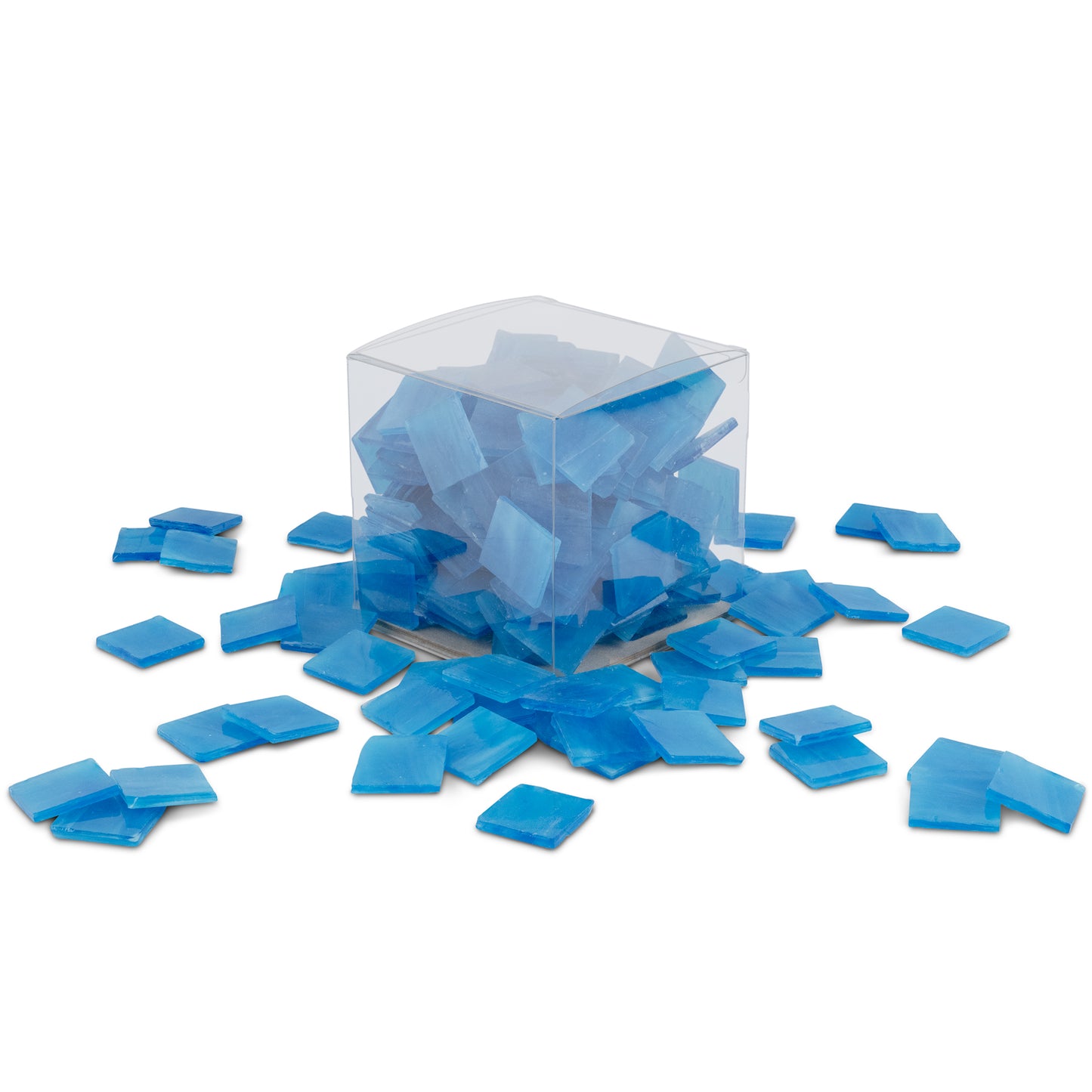 Sky Blue 2.5 x 2.5cm 1Kg Blue Tile **School Bulk Buy**