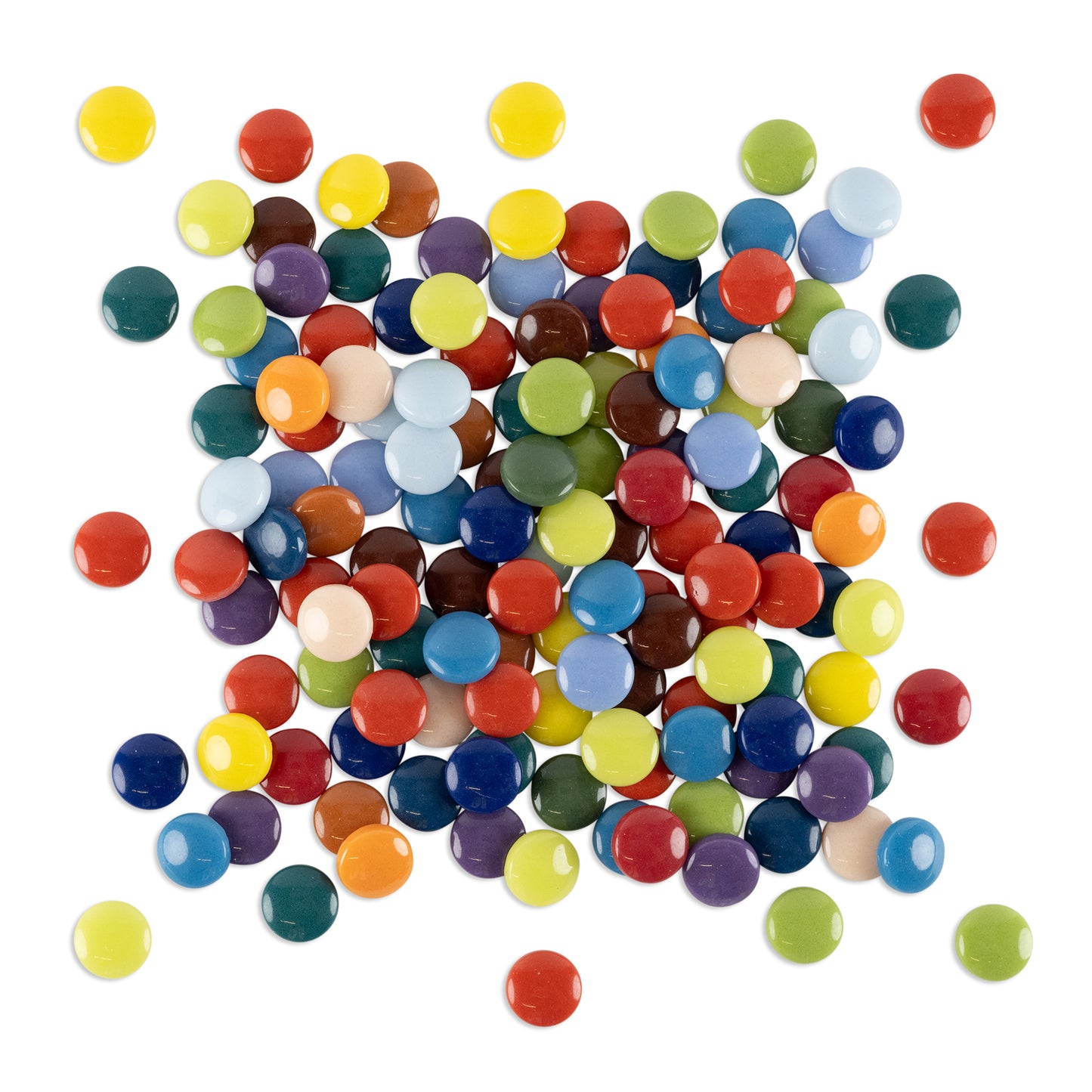 12mm Round Glass Dots 100g - Limited Stock