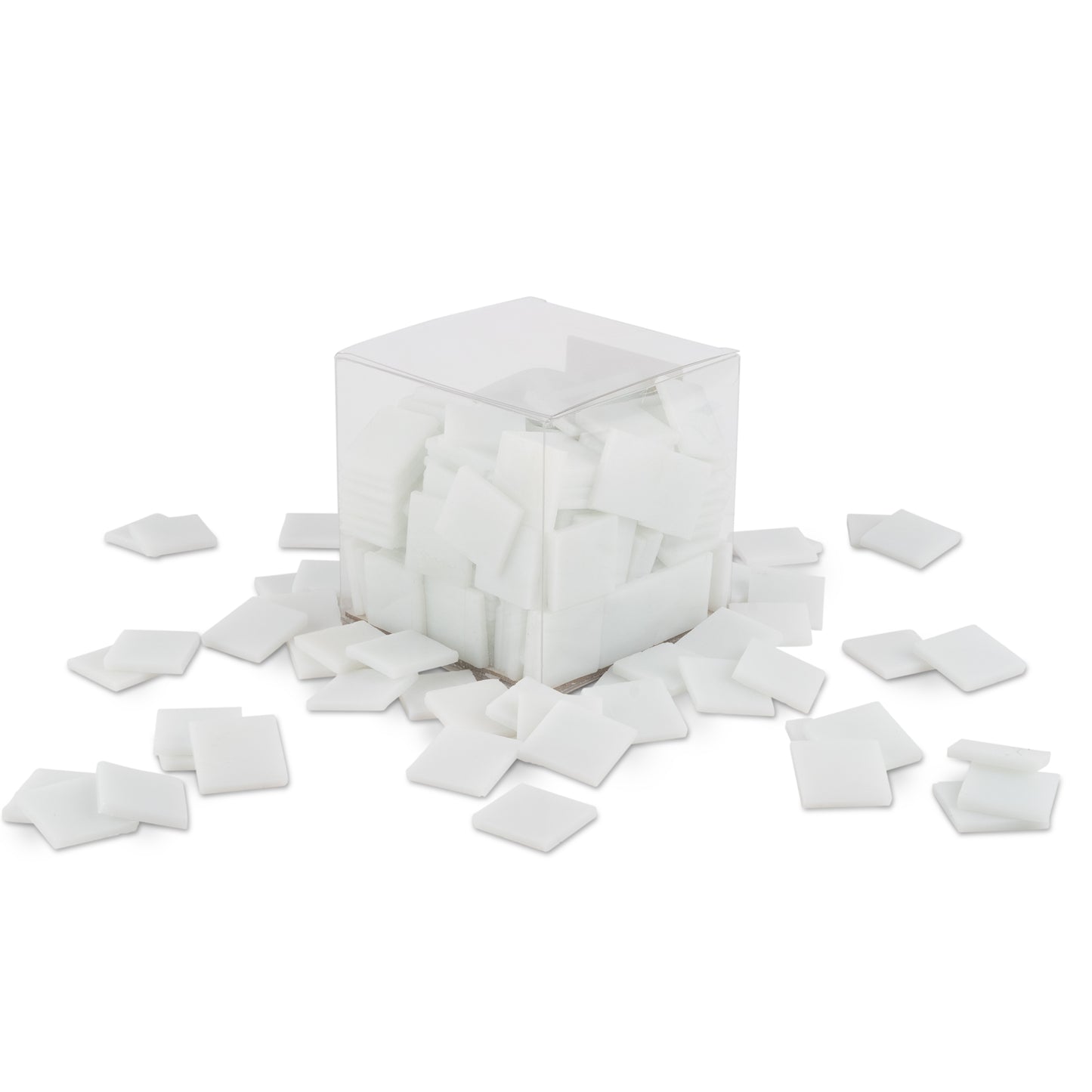 Snow White 2.5 x 2.5cm 1Kg White Tile **School Bulk Buy**