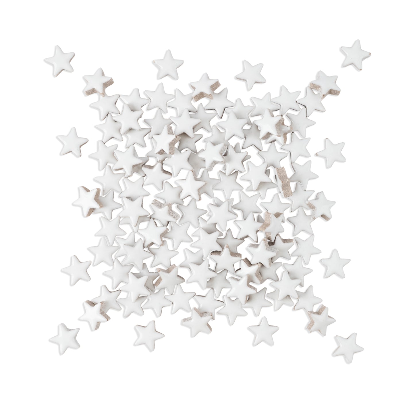 White Star Shaped Ceramic Tiles 800g **School Bulk Buy**