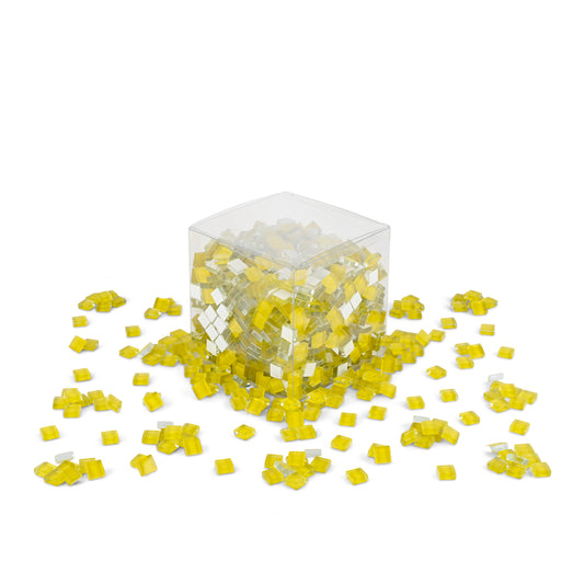 Yellow Crystal Glass Tiles 1Kg **School Bulk Buy**