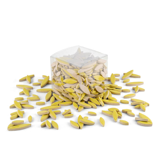 Yellow Leaf Petal Shaped Ceramic Mosaic Tiles 800g **School Bulk Buy**