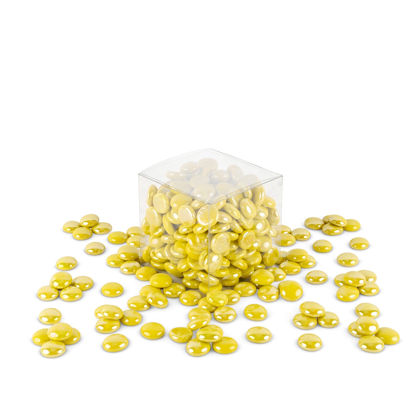 Yellow Sub Glass Mosaic Pebbles 1Kg **School Bulk Buy**