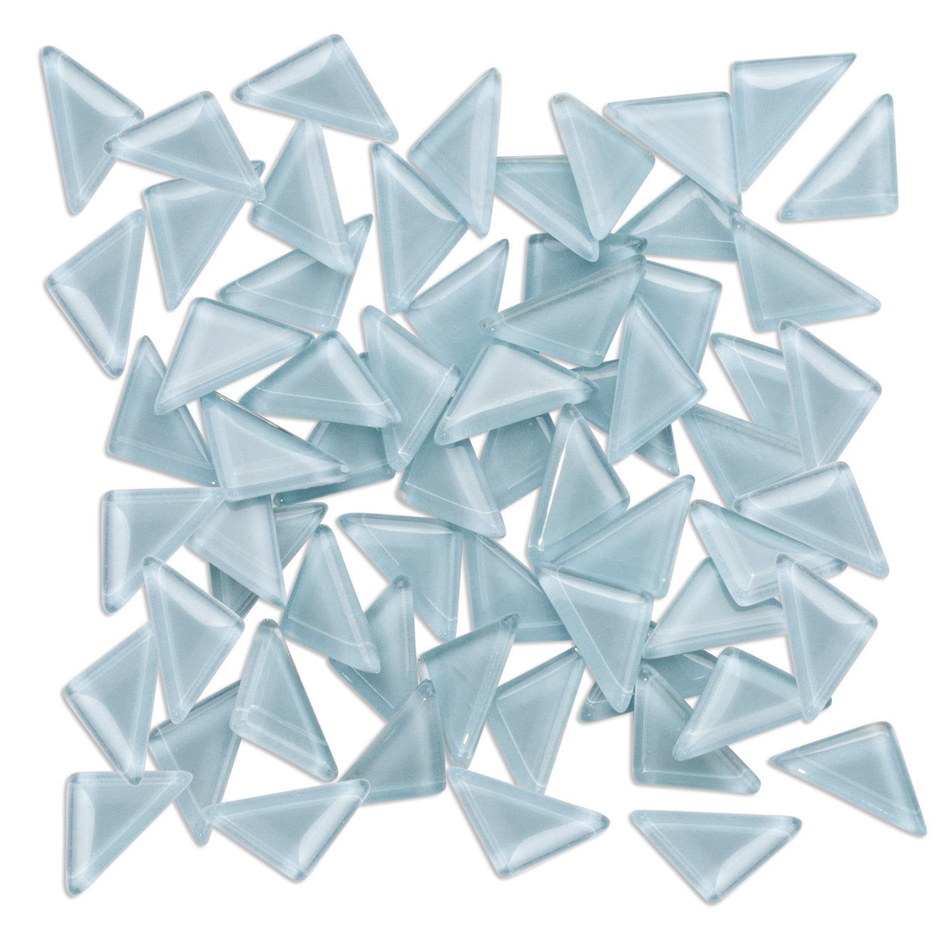 Eggshell Blue Triangles Mosaic Glass 1Kg **School Bulk Buy**