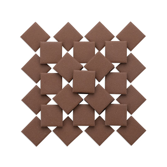 Brown 23mm Porcelain Ceramic Brown Tiles 250g