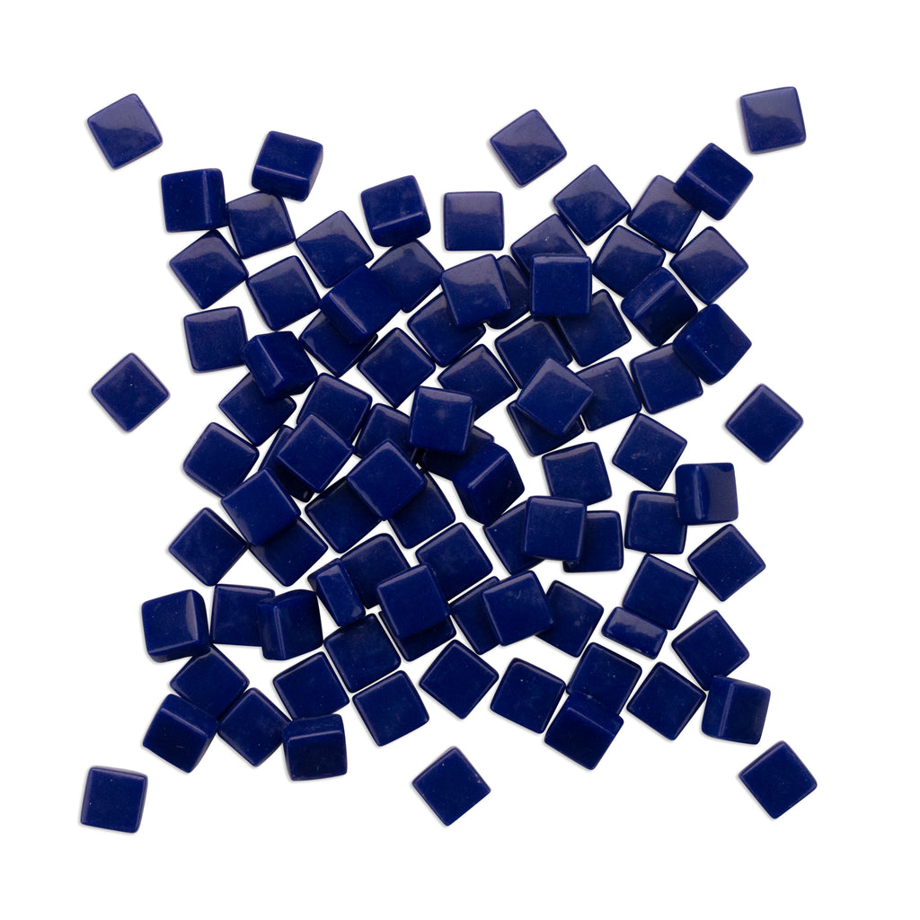 Dark Blue Glass Blocks Blue Mosaic Tiles 250g