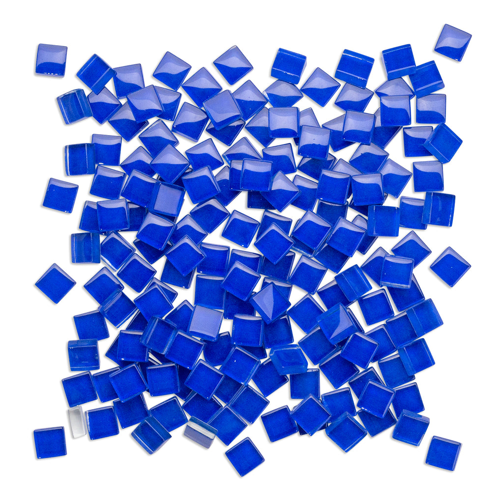 Dark Blue Crystal Glass Tiles 250g