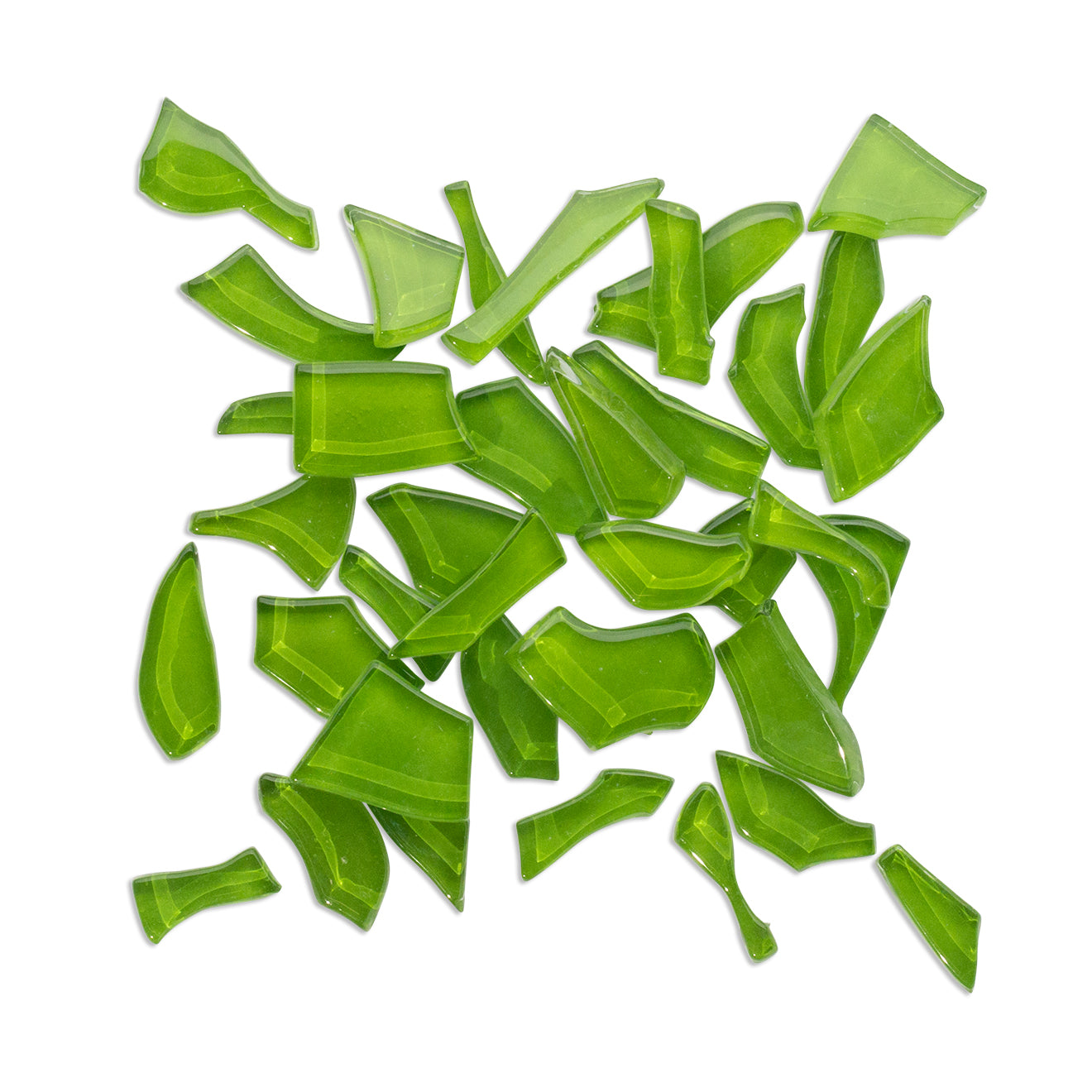 Apple Crackled *EXTRA LARGE* 250g Green Mosaic Glass Tile