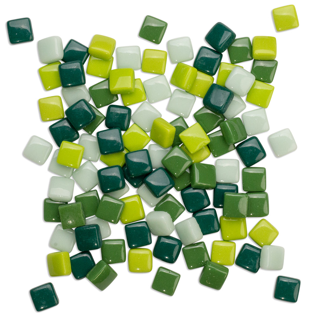 Mountain Dew Glass Blocks Green Mosaic Tiles 250g