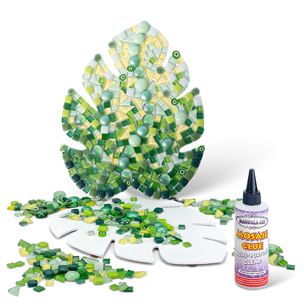 Mindful Moments Green Mosaic Leaf Craft Kit